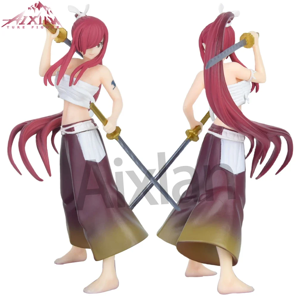 Aixlan Erza Scarlet Figure 19cm Demon Blade Red Sakura Non PVC Action Figure Amine Birthday Gift Collectible Figurine