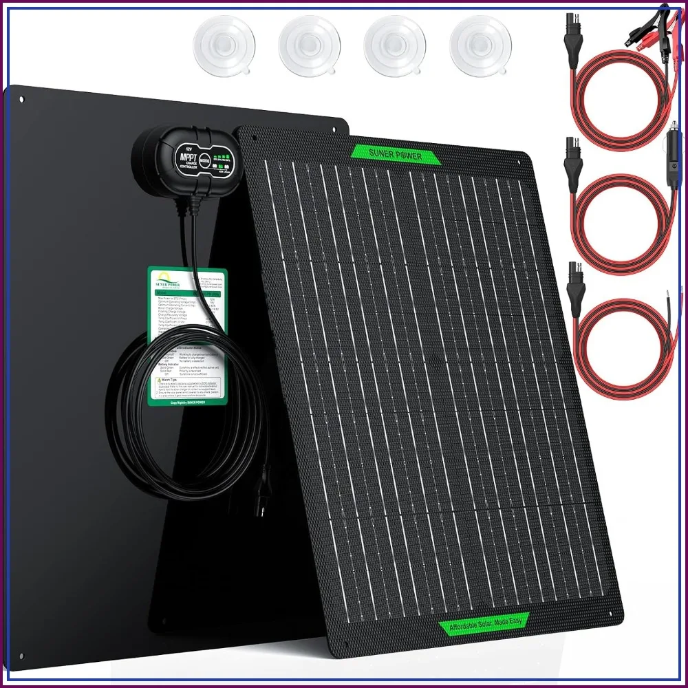 

30W 12V Solar Battery Charger & Maintainer, MPPT Technology, Trickle Charging Kit for Car Boat Marine RV