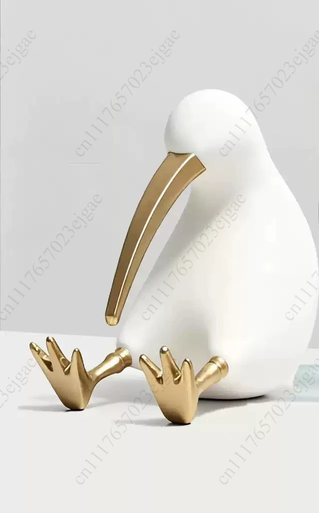 Black White Abstract Bird Sculpture Resin Ornaments Home Livingroom Foyer Statue Decoration Office Hotel Figurines Accessories