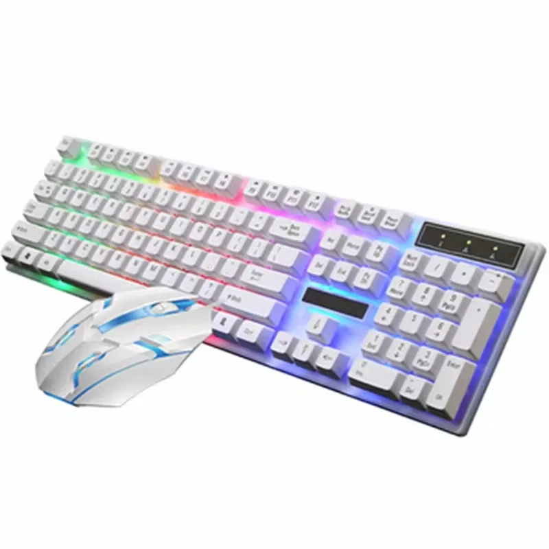 

Gamer Keyboard And Mouse PC Gaming RGB Backlit Keyboard Rubber Keycaps Wired Keyboard Mouse Gamer Gaming Mouse