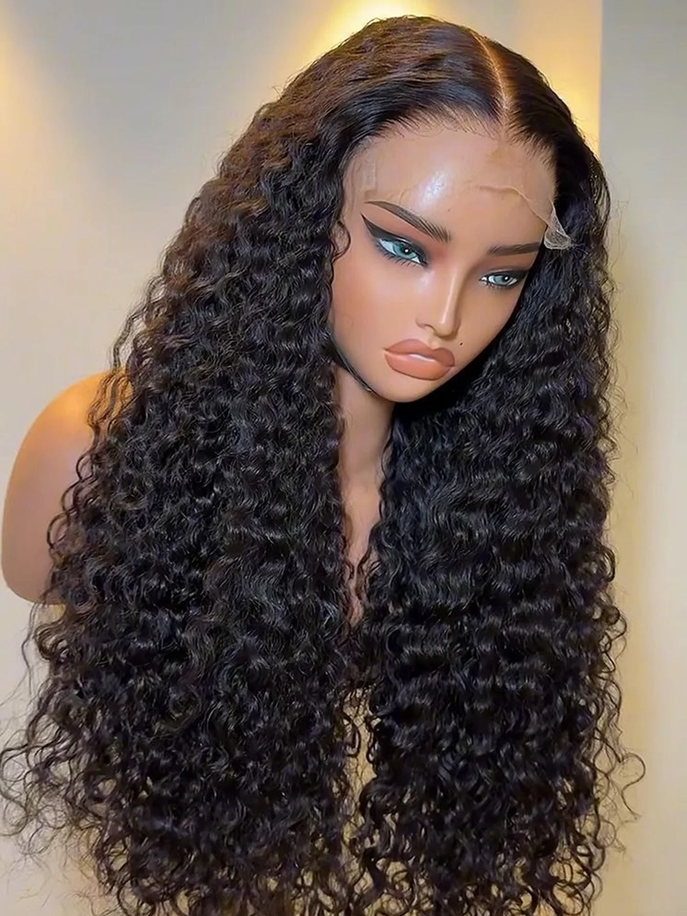 Parrucca frontale a onda profonda 13x4 Hd Parrucche sciolte a onda profonda in pizzo Capelli brasiliani Linea sottile naturale Parrucca anteriore in pizzo pre pizzicato per capelli umani