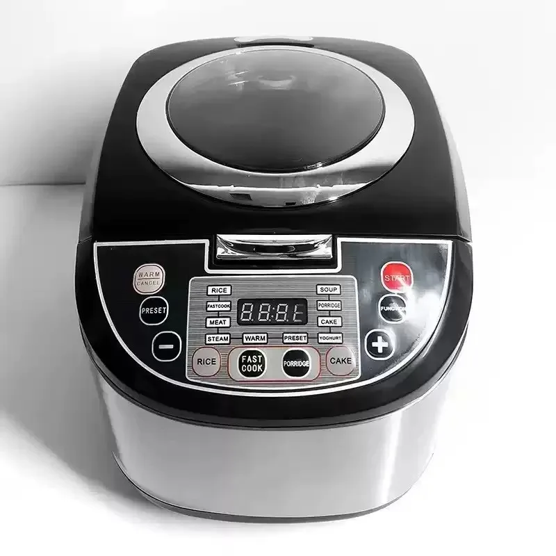 Home‑use Stainless Steel Cooking Pot 5L, LED Digital Display Intelligent Rice‑making Machine