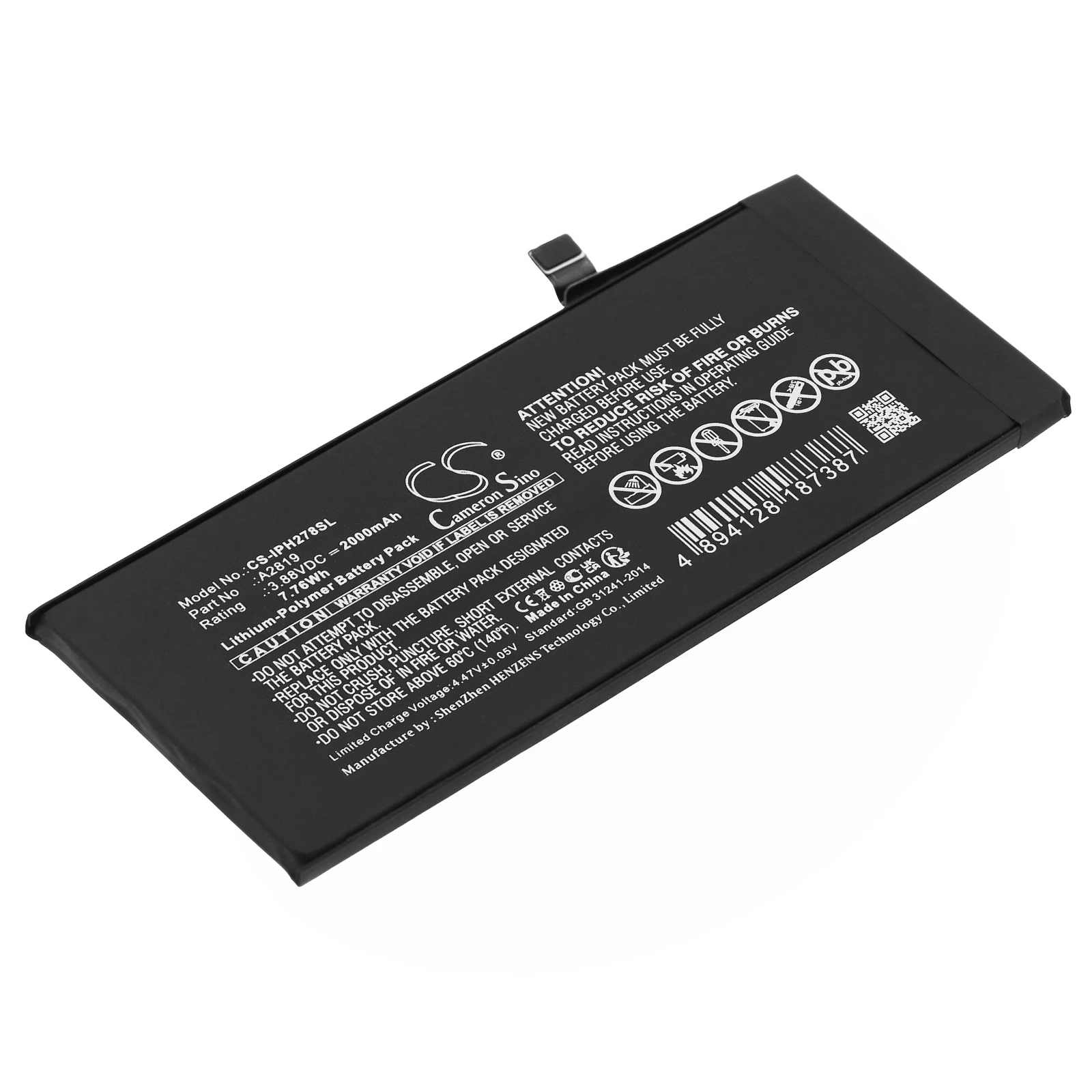 Cameron Sino 3.88V 2000mAh Mobile, SmartPhone Battery A2819 for Apple iPhone SE3, iPhone SE 3rd Gen, A2783  +TOOLS KIT