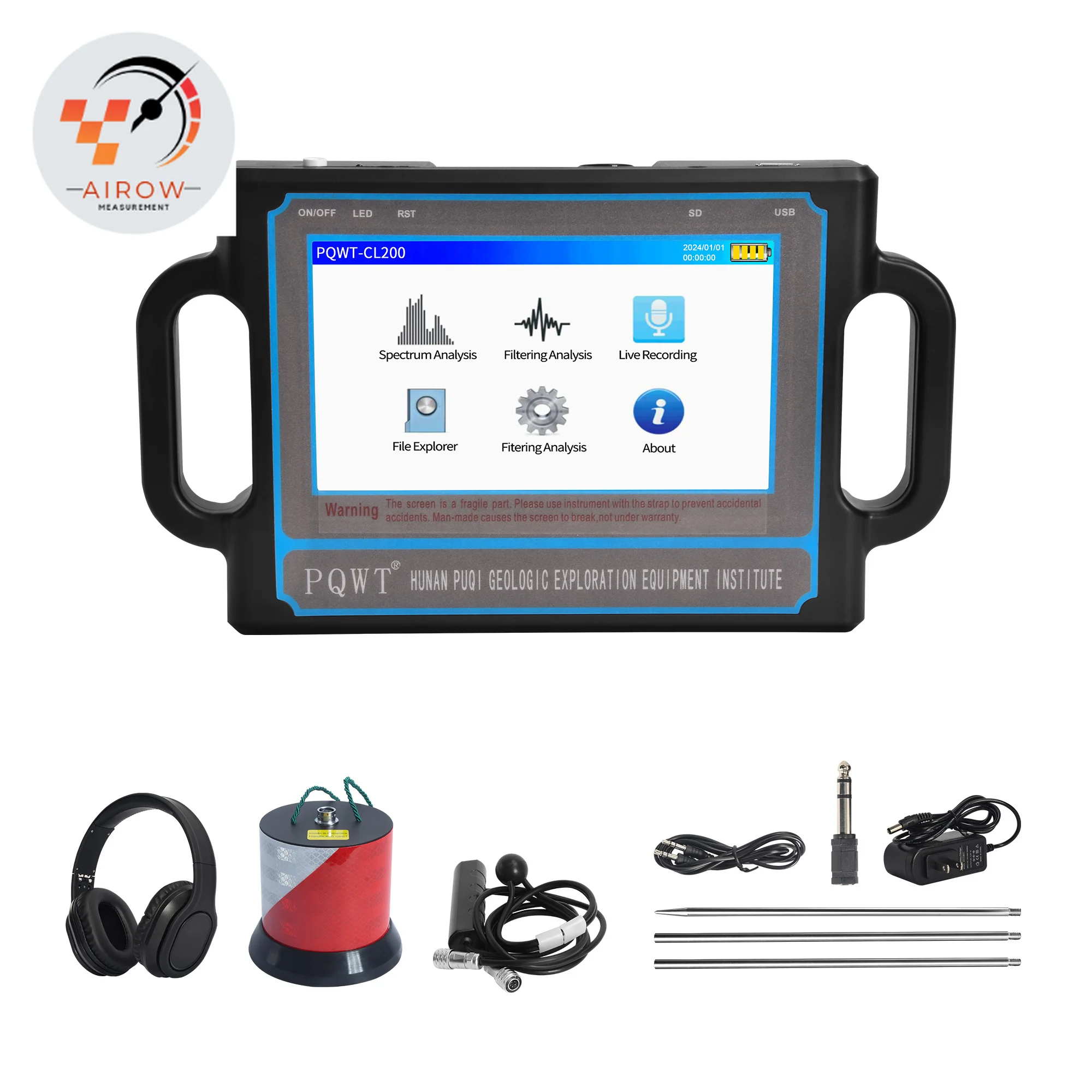 AIROW PQWT-CL600 Underground 6m Plumbing Pipelines Deep Water Leak Detection Device Piping Leakage Detector