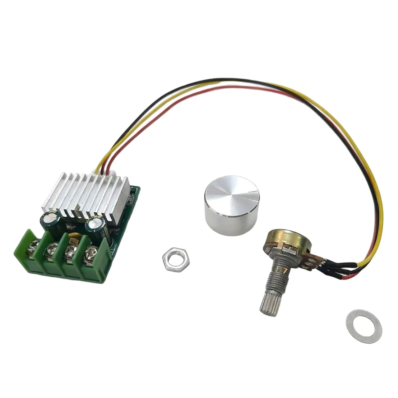 

DC12V Motor Speed Regulator Dimmer Module with Adjustable Potentiometer Stepless Dimming Control Module Motor Speed Controller