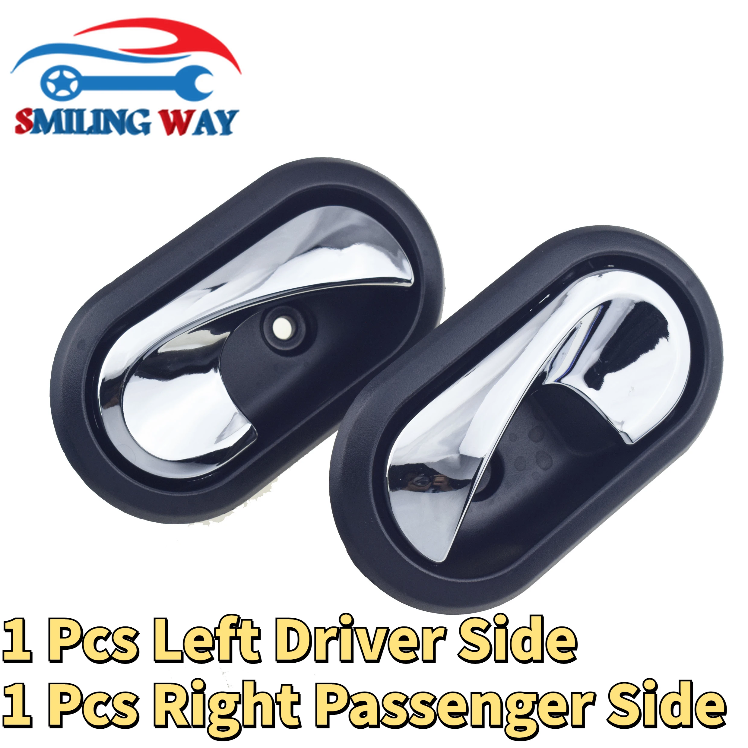 2 Pcs Chrome Interior Door Handle Front Rear Left & Right For Renault Nissan NV250 Dacia Megane Modus Scenic Kangoo Clio Twingo