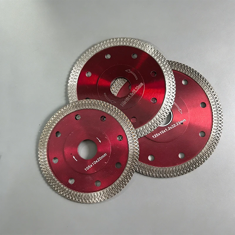 125 115 105mm Red Turbo Diamond Saw Blade Granite Marble Cutting Disc Porcelain Tile Ceramic Blades For Angle Grinder