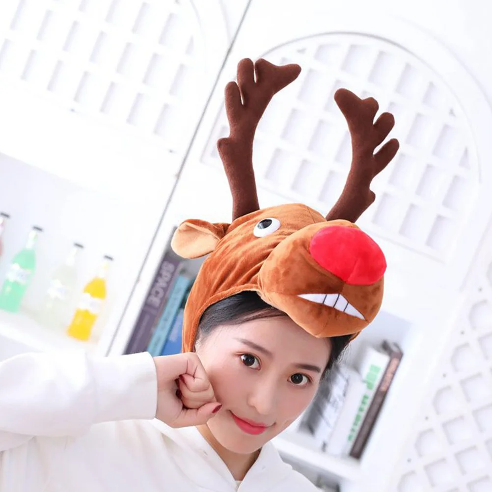 

1Pcs Creative Christmas Headgear Elk Inspired Trendy Head-Wear for Festive Party Costume Performance Cute Photo Prop Use