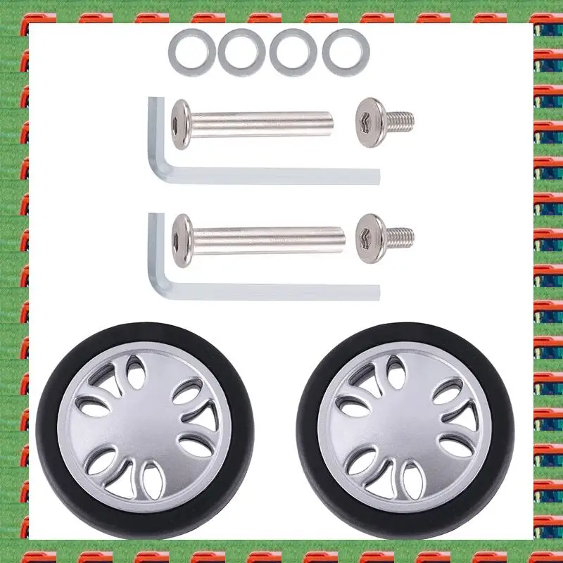 

ABMO M6 50Mmx12mm Luggage Suitcase Replacement Wheels Wear Resistant PU Caster Deluxe Repair Tool 2 Pair