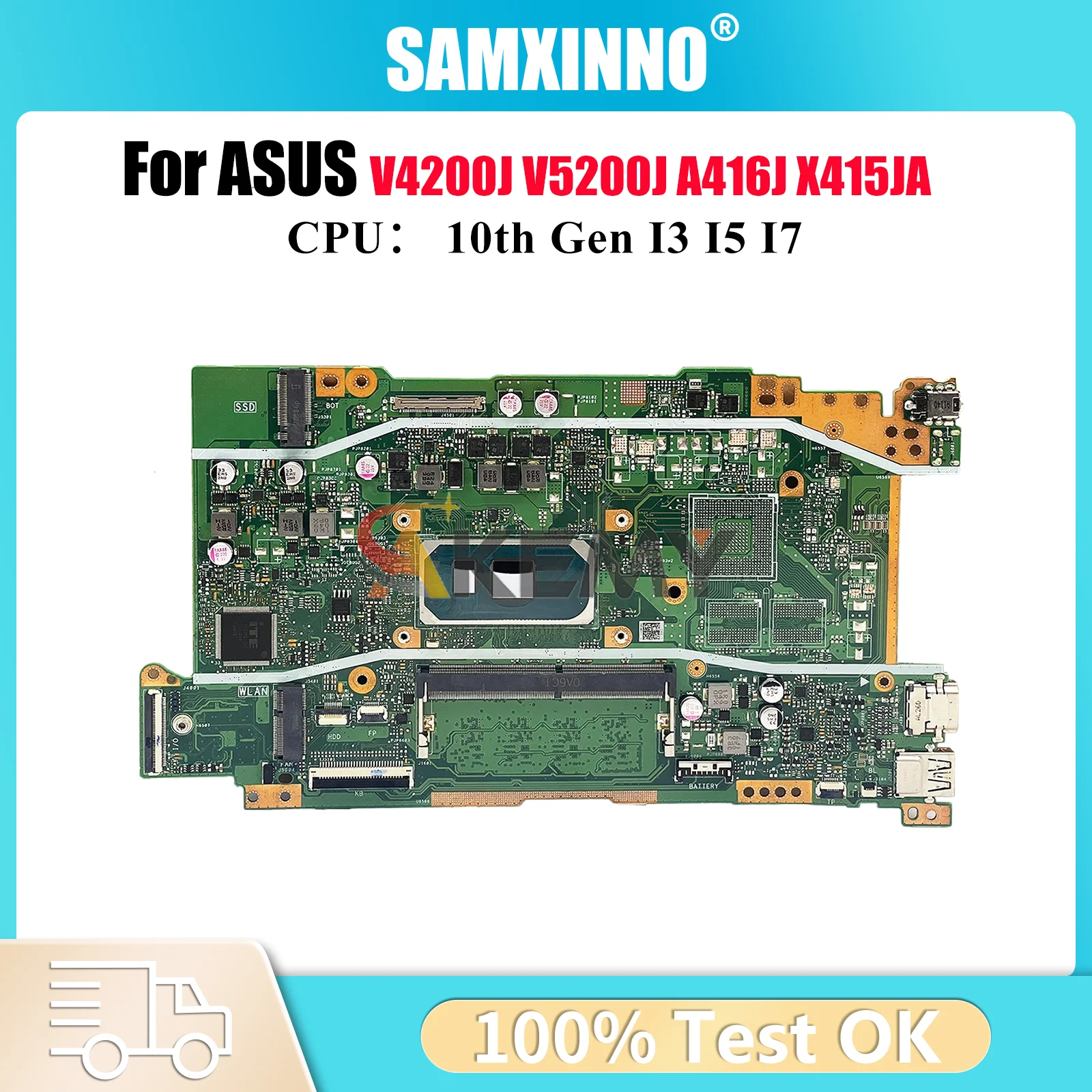 

X415JA Laptop Motherboard For ASUS VivoBook X415JA X415JF X415J A416J X415JP X415JAB V4200J V5200J Mainboard With I3 I5 I7 CPU