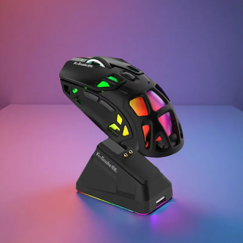 

Беспроводная Bluetooth-мышь K-Snake X9Pro, легкая, трехрежимная, для настольных/портативных компьютеров, киберспорта, игр и офиса, сенсор PAW3311