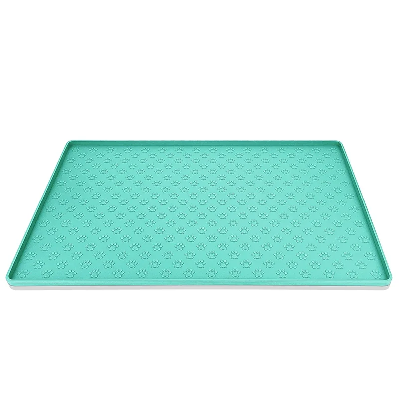 NONE Haustier Tischset Hundefutter Schüssel Matte Katzenfutter Matte Silikon wasserdicht Haustier Katze Hund trinken Fütterung Tischset Schüssel Pad Feeder Matten 5