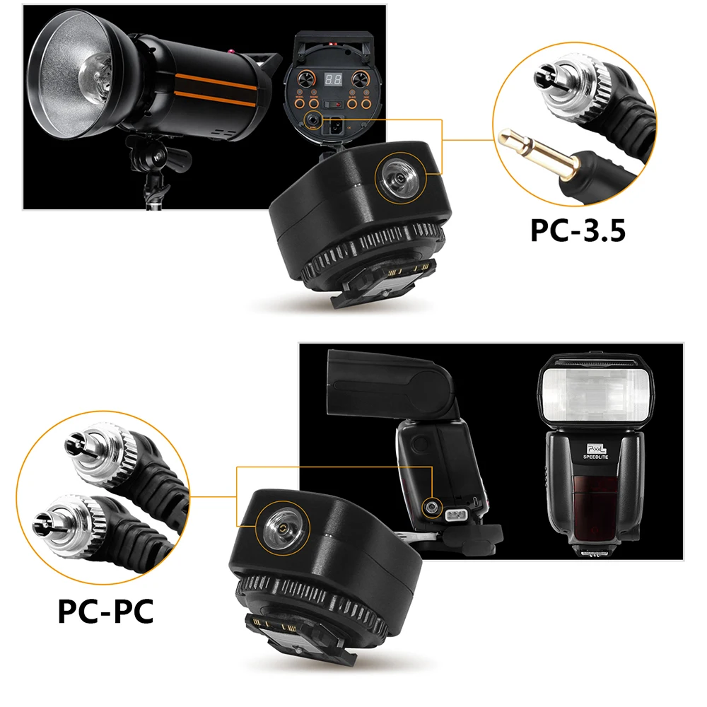 Pixel TF-334 адаптер типа Горячий башмак для преобразования камеры Sony Mi A7 A7S A7SII A7R A7RII A7II в вспышку Canon Nikon Yongnuo Speedlite