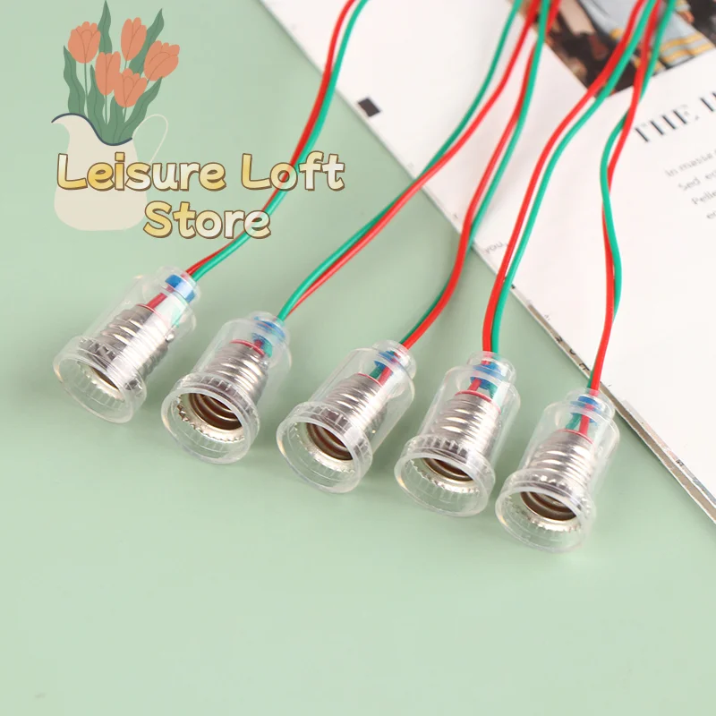 

5Pcs E10 Lampholder Kit with 20cm Wire - Universal Miniature Socket Base for DIY Bulb Experiments & Teaching Tools