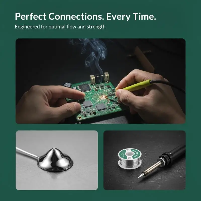Rosin Core Solder Tin Wire Roll No Clean 2% Flux 0.8mm 1.0mm 20g/50g/100g for Guitar Musical Instrument Circuit Repair