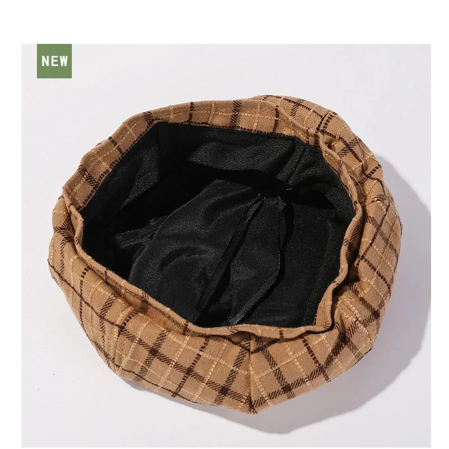 قبعة نسائية جديدة منقوشة للخريف والشتاء قبعة رسام للسيدات في الهواء الطلق غير رسمية