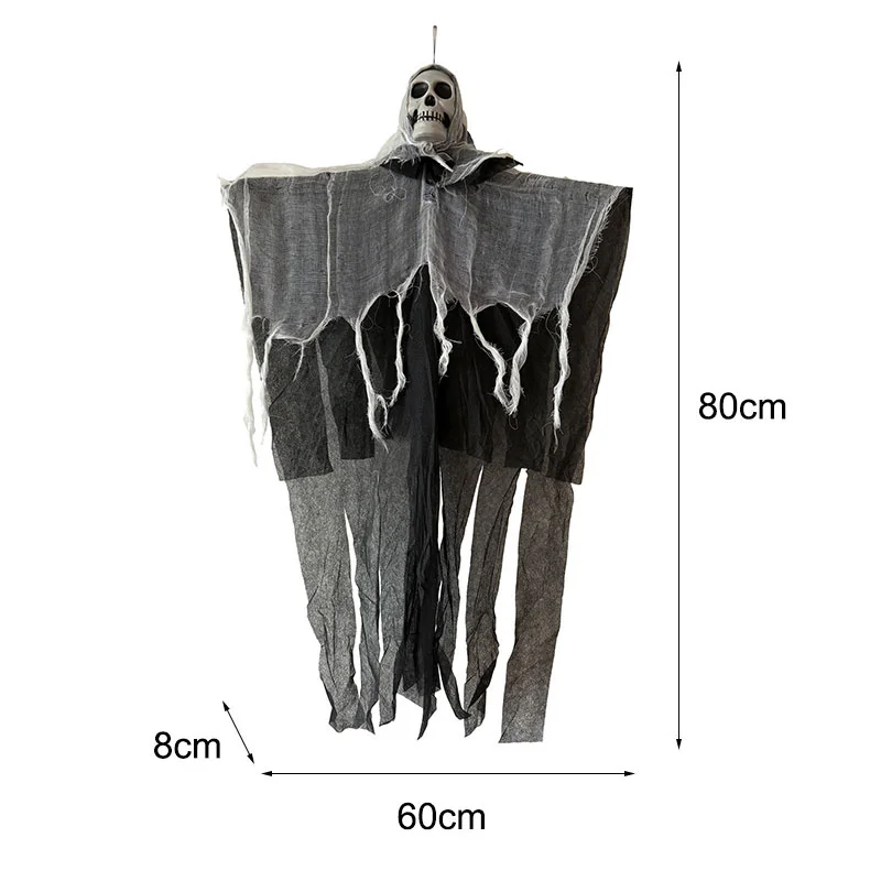 Decorazione scheletro da appendere di Halloween, grandi fantasmi da albero appesi da 31 "con luce a LED, decorazioni di Halloween per esterni per il cortile