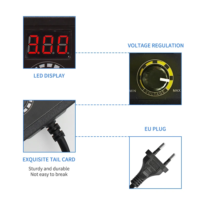 Regulowana moc Adapter do zasilacza 3V-36V-2A 3V-24V-3A 3V-12V-5A różnych Regulator napięcia 12V 24V 36V LED transformator oświetleniowy