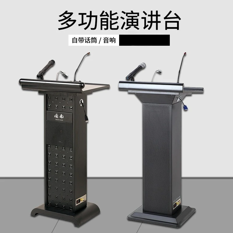 Hotel Lobby Welcome Desk Multifunctional Lecture Desk Stainless Steel Table Reception Desk Concierge Master