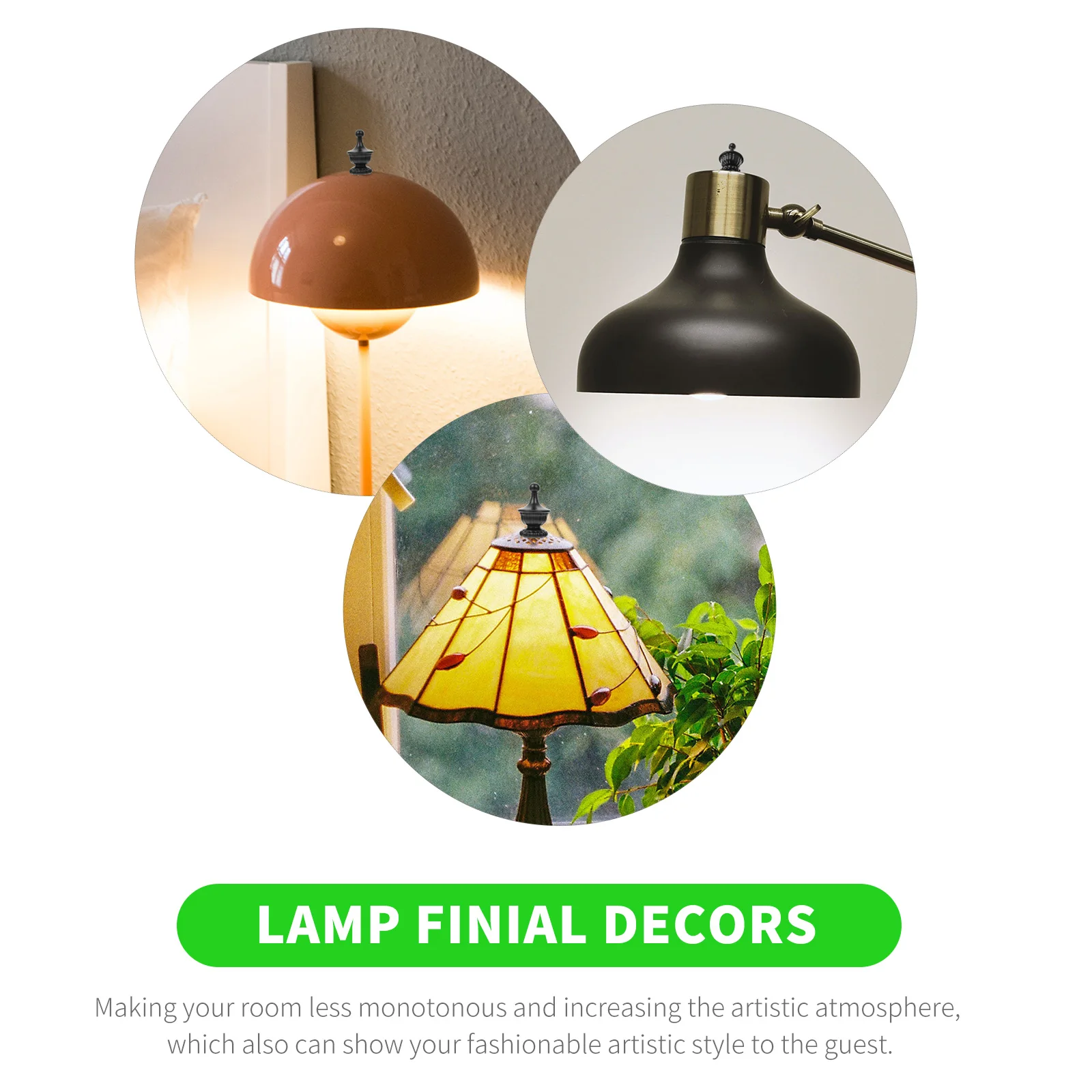 

2pcs Horn Frame Decorative Lamp Zinc Alloy Cap Tapped Desktop Floor Lampshade Holder Accessories Ornament Modern Elegant