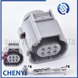 6 Pin gray Auto waterproof connector front oxygen sensor plug throttle EGR Valve plug 4H0973713B 4H0 973 713B 4H0973713