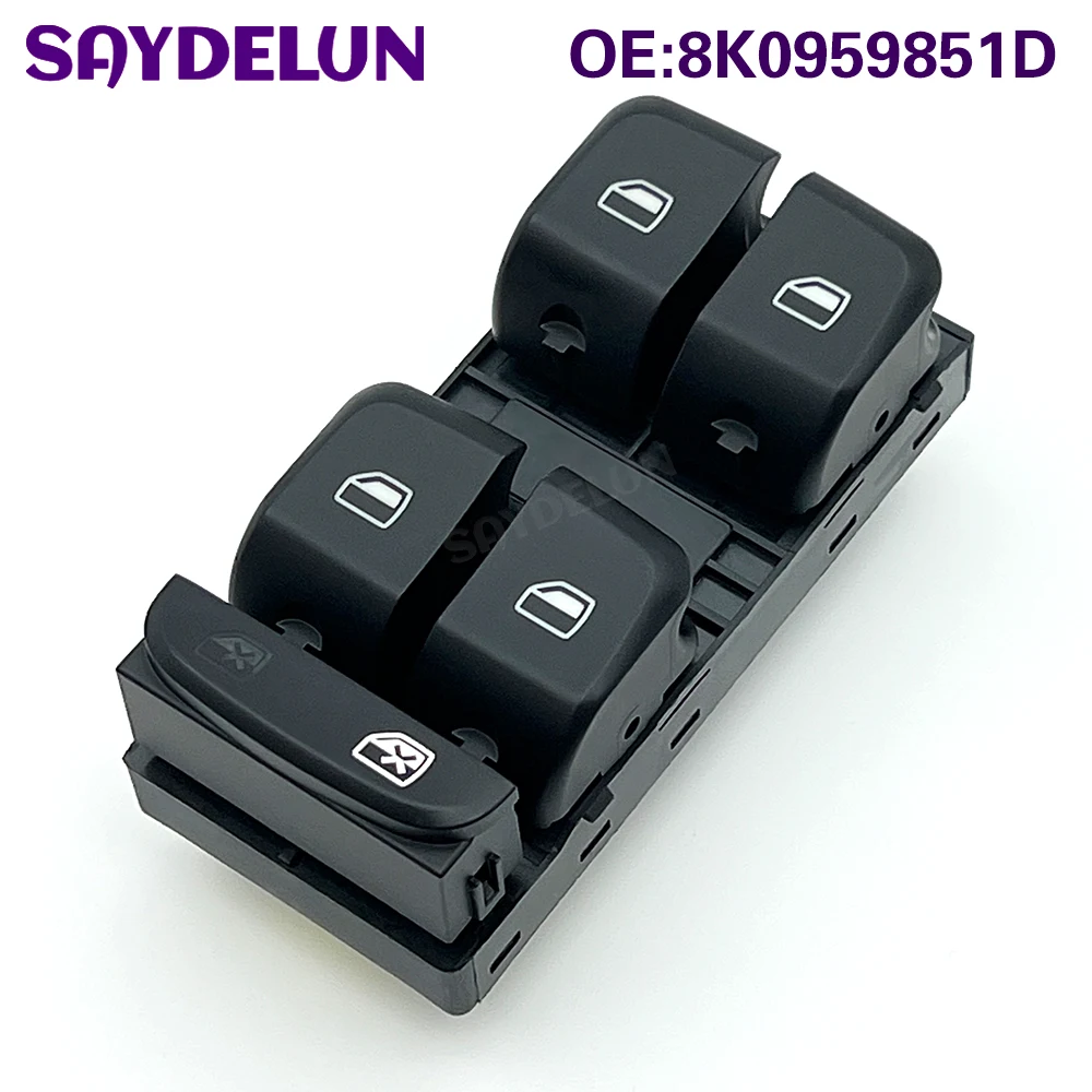 8K0959851D Car Power Master Control Window Switch Button For AUDI A4 S4 A5 S5 Q5 Driver Side Window Switch High Quality Button