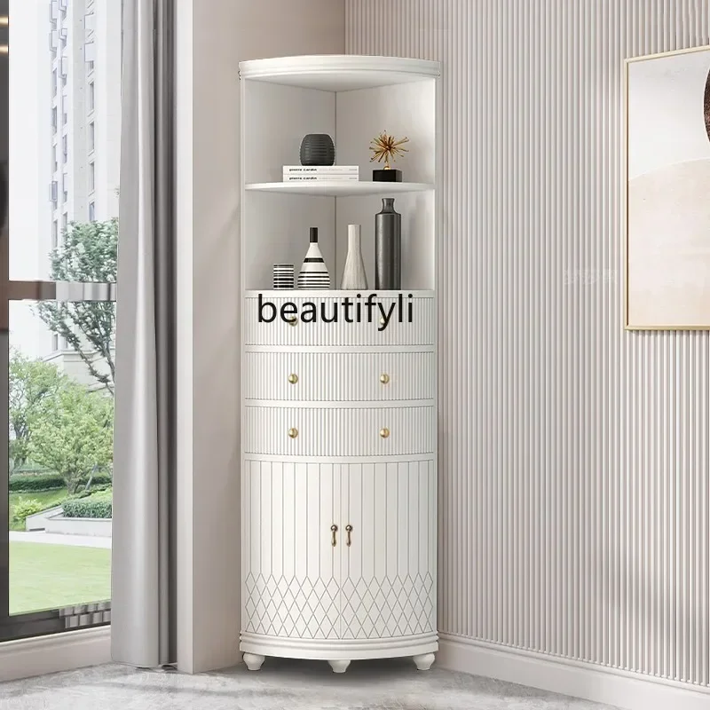 

Light Luxury Corner Storage Cabinet Living Room Bedroom Triangle Corner Storage CabinetAsmt09
