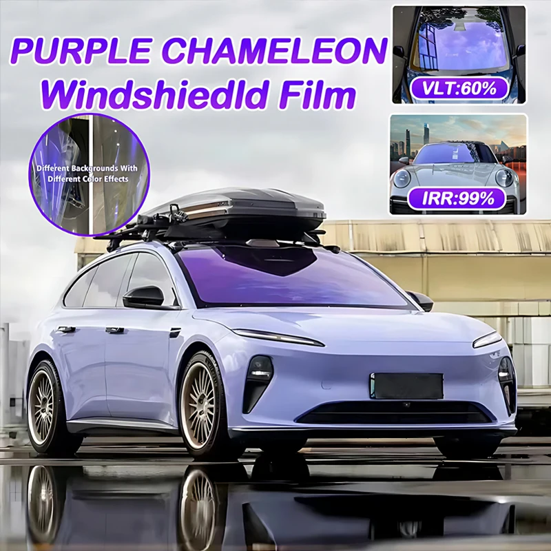 

VLT80% Colorful Emperor Purple Solar Film Car Front Side Window Film Color Changing Solar Sticker Protective Film For X/Y/3/S