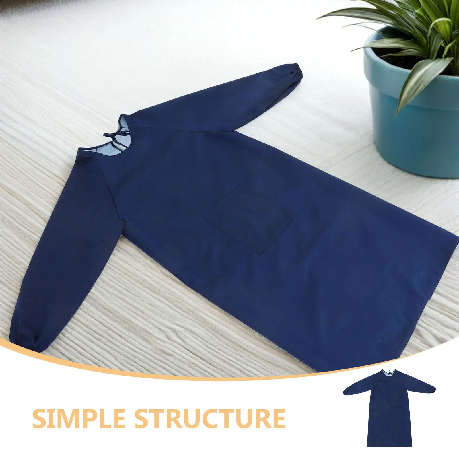 2Pcs Waterproof Apron Oilproof Long Sleeve Adjustable Smock Cooking Baking Painting Dog Grooming Multipurpose Apron for Waiter