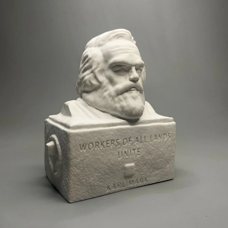 Karl Marx Plaster Bust Sculpture Desktop Decor For Home Library Office Desk Bookshelf Cabinet Birthday Gift For History Lovers