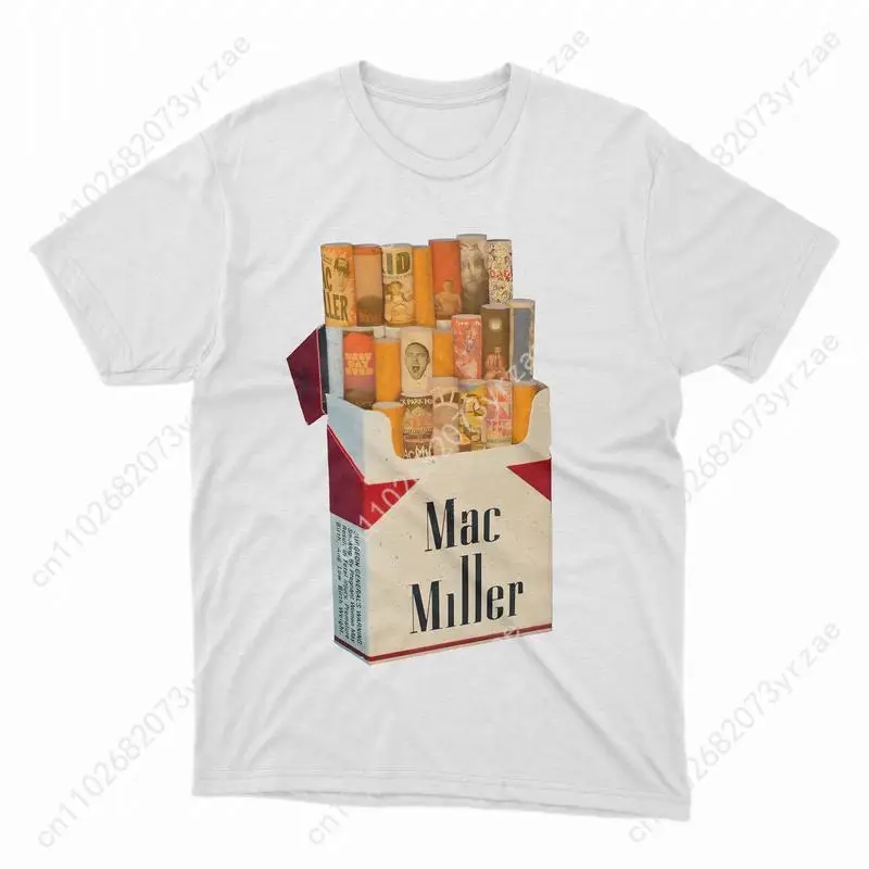 الرجعية التي شيرت ماك ميلر رجل امرأة عالية الجودة خمر تي شيرت القطن قصير الأكمام موضة تي شيرت لينة تنفس القمم