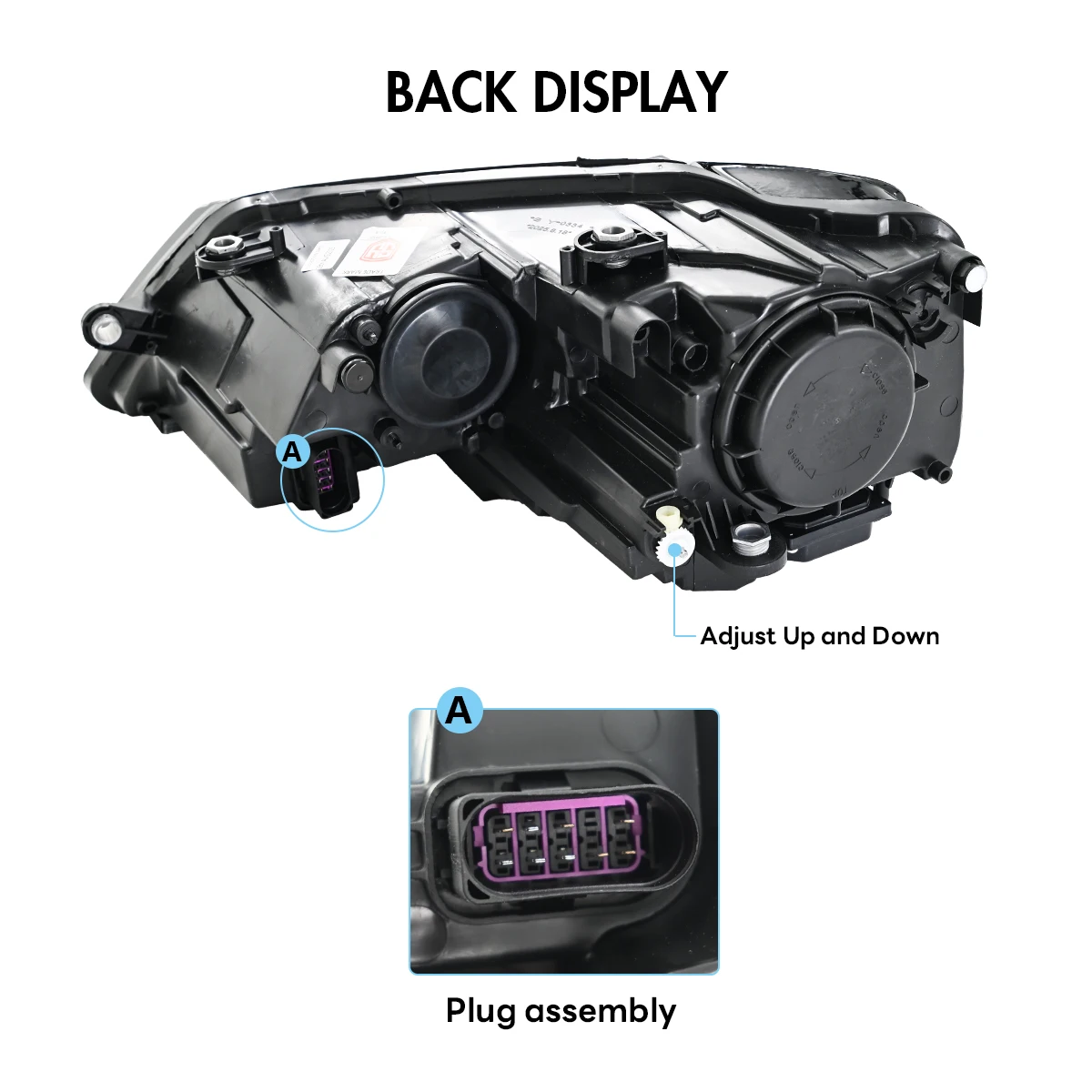 Paar Projektorlinsen-LED-DRL-Scheinwerfer-Baugruppe für VW Volkswagen Jetta MK 6 2011-2018 2012 2013 2014 2015 2016 2017 – Detail 6