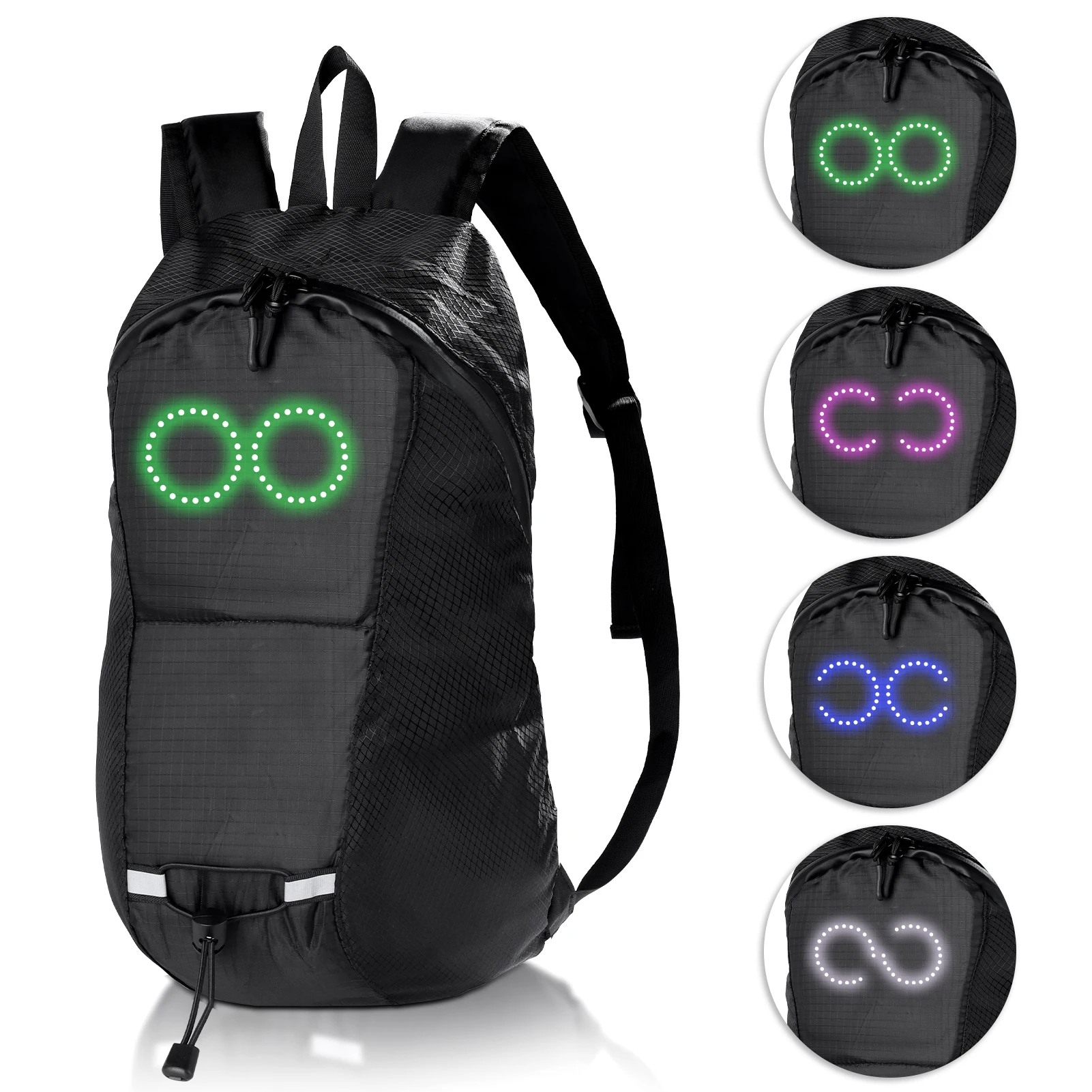

15L Colorful LED Backpack Riding Backpack Outdoor Hiking Backpack For Bike Riding Men Women Lightweight Backpack