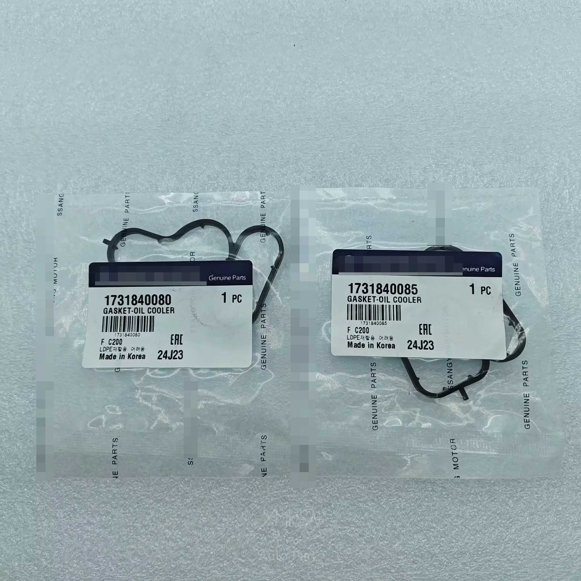 2PCS Coolant Gasket Oil Filter G16F For Ssangyong Tivoli/XLV 2015 #1731840080+1731840085