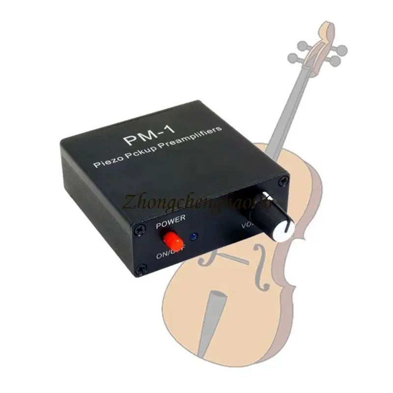 Piezo Pickup Preamplifier with Long Battery Service and Metal Housing Durability 601F