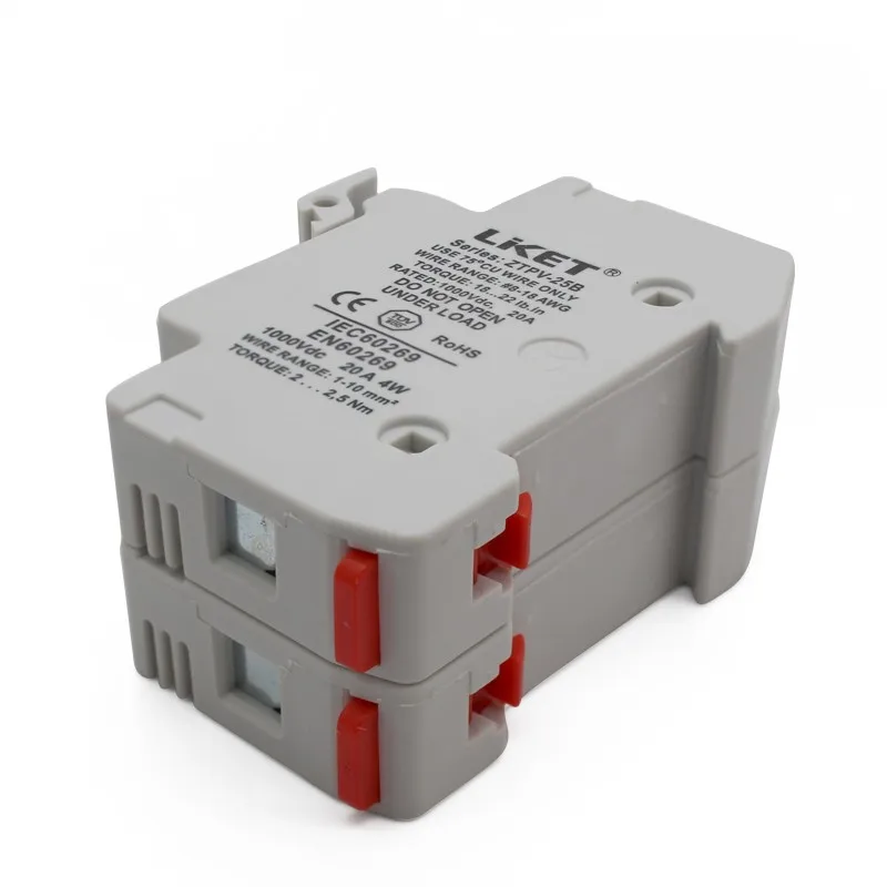 1000V DC Parallel Fuse Holder 2P 10x38 GPV PV Solar Fuse System Protection Electrical Equipment Supplies Home Improvement