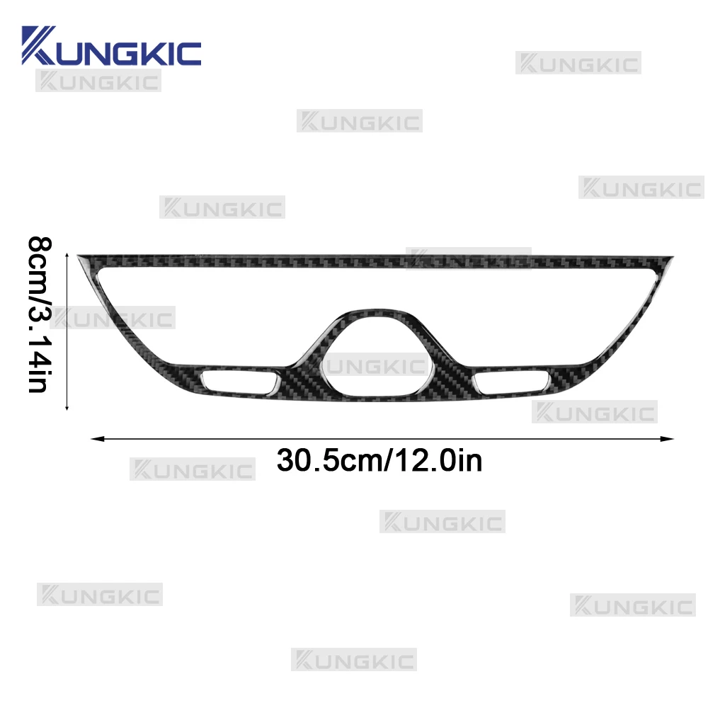 Real Soft Carbon Fiber Sticker For Opel Corsa E X15 2015 2016 2017 2018 2019 LHD RHD Car Central Air Outlet Frame Interior Trim - view 5