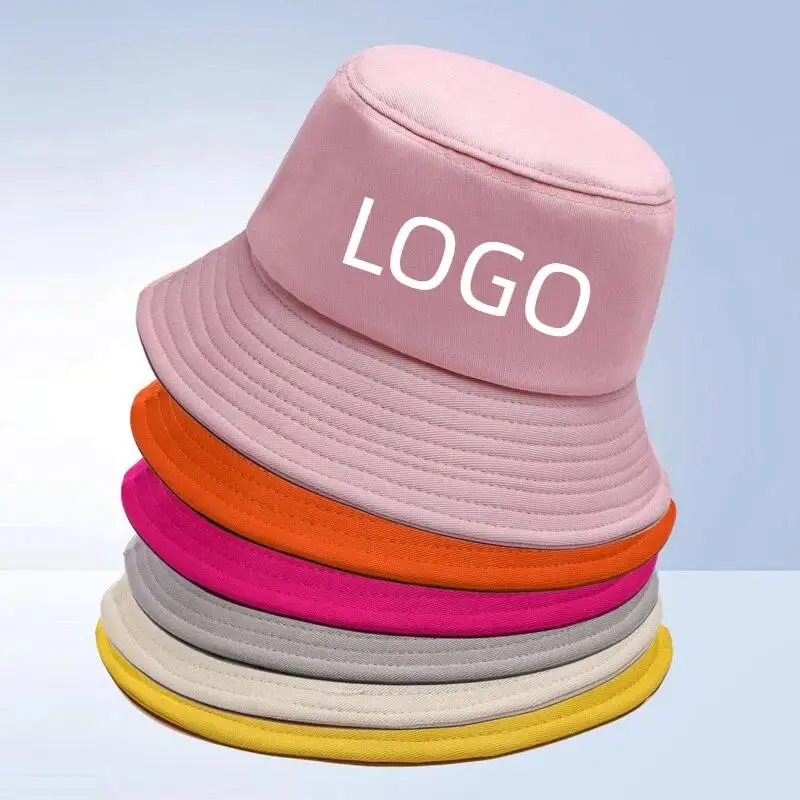 Men Women Fisherman Hats Custom Logo Embroidery Printing Adult Sunscreen Outdoor Advertising Activity Hats Team Travel Cap