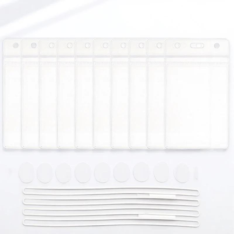 10 Stück Gepäckanhänger, PVC-Halter, transparent, wiederverwendbar, wasserdicht, für Koffer, Tasche, Ausweis, Zubehör, Must Haves