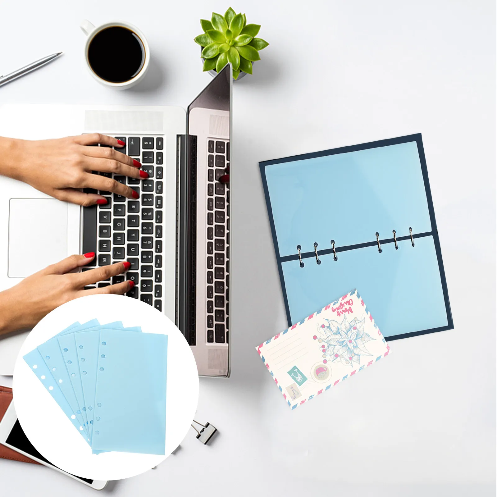 

Набор из 5 многоразовых карманов-вкладышей формата А6 из полипропилена для бюджетного планировщика: универсальные карманы для чеков, штампов, карт