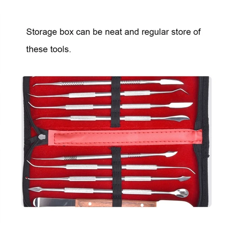 10pcs/Set Portable Metal Sculpture Kit Jewelry Decoration Wax Carving Tool Set (Thread random)