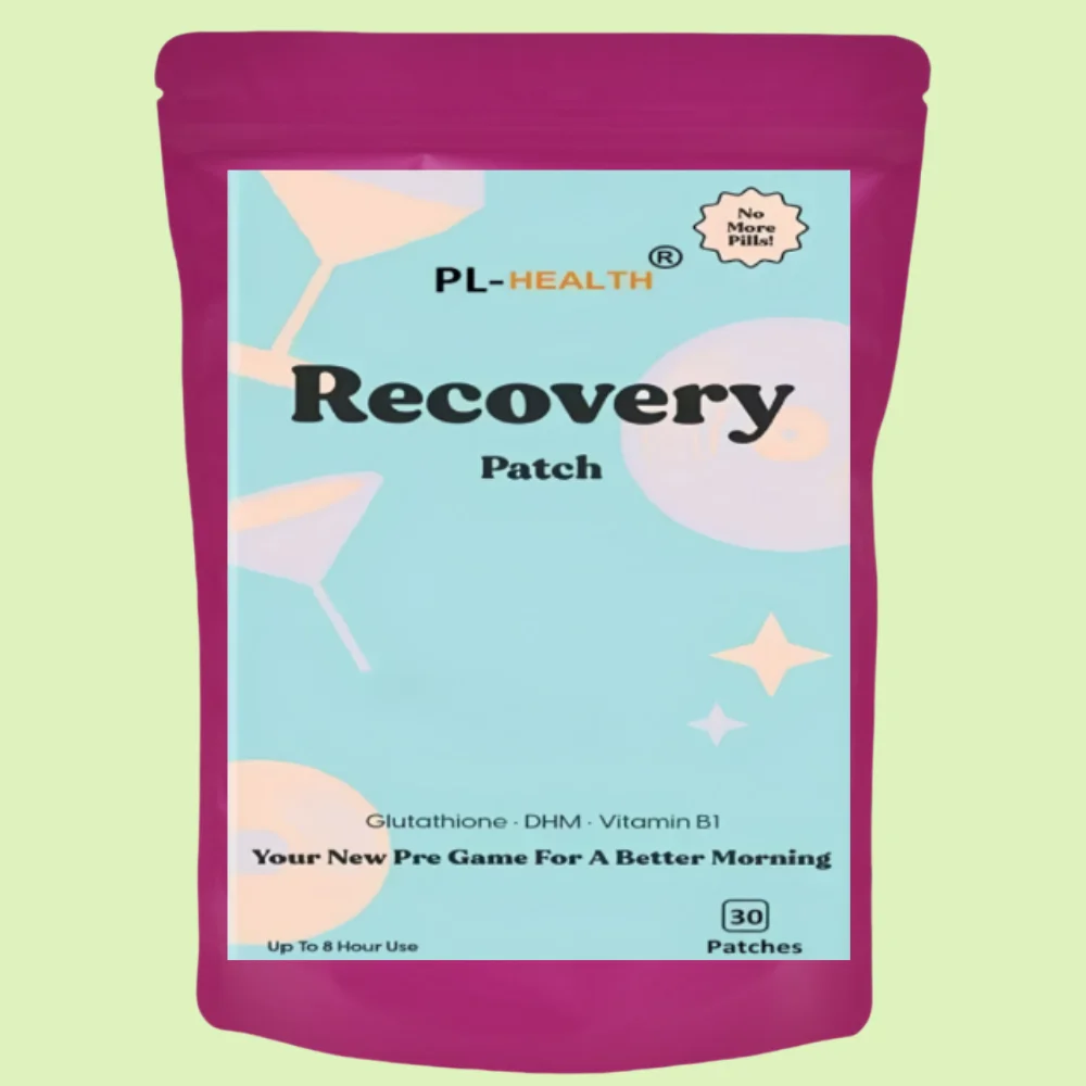 Recovery Transdermal Patches Supports Morning After With Vitamin B1, Dhm, Glutathione 30 Patches One Month Supply