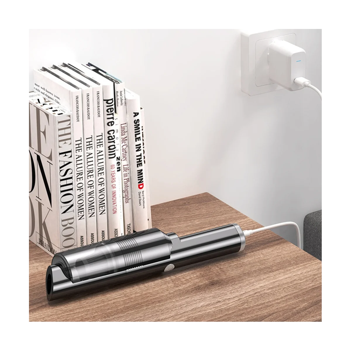 Aspiradora inalámbrica para coche, aspirador de mano de succión fuerte, portátil de doble uso para coche, hogar, escritorio, sala de estar, B