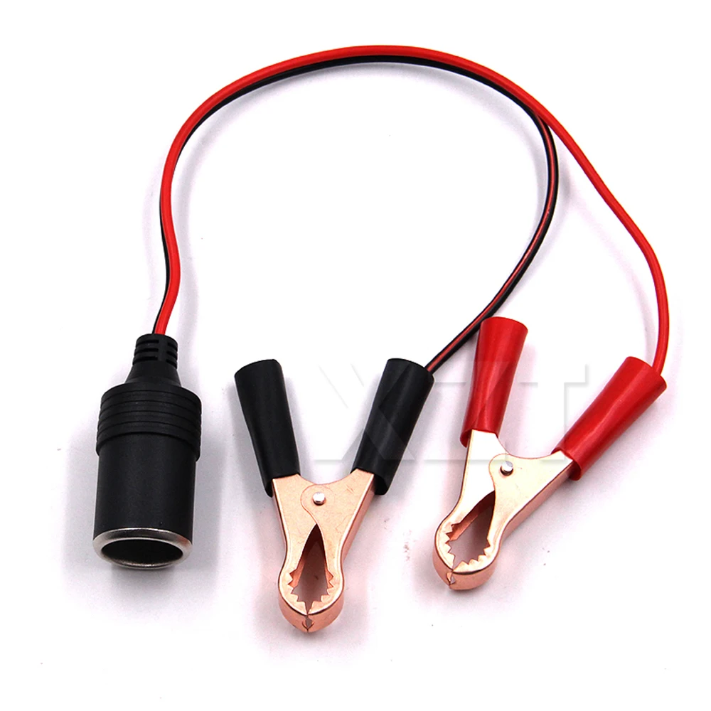 

12V Car Accessories 50A Female Batteries Socket Plug Car Battery Terminal Clamp Clip Cigarette Lighter Power Socket Adaptor