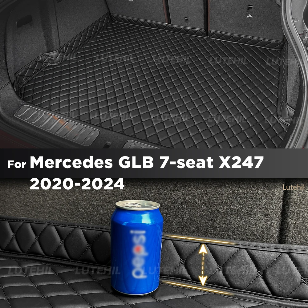 

For Mercedes GLB 7-seat X247 2020-2024 Car Trunk Mat Car Cargo Liner Protective Pad Interior Accessories