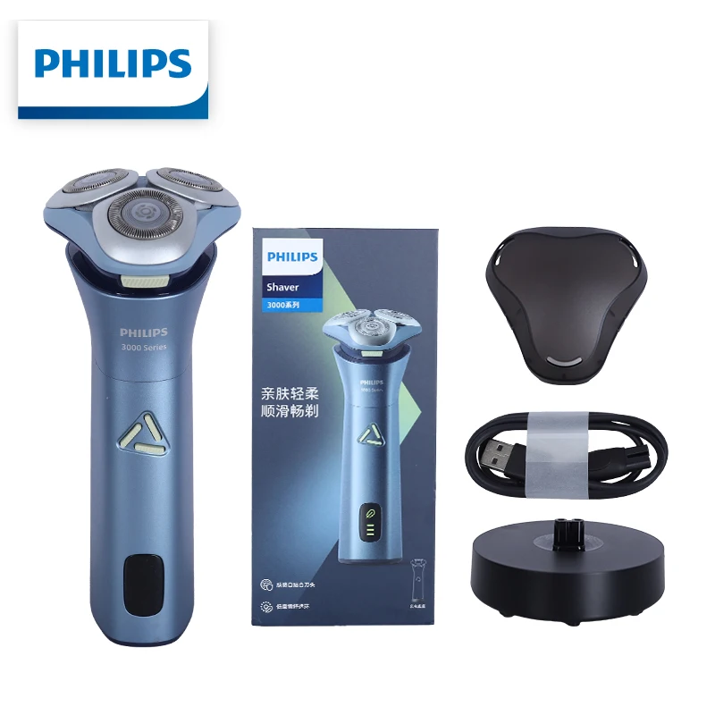 Philips 3000 Series S388 Electric Shaver - USB-A Charging, Wet/Dry, 6D Flex Heads, Long Working time