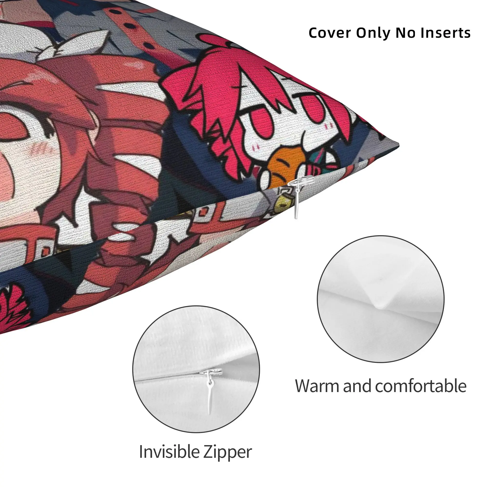 Kasanes Virtual Singer Tetoes Pillowcase Printing Polyester Cushion Cover Decor Cartoon Cute Throw Pillow Case Cover Wholesale
