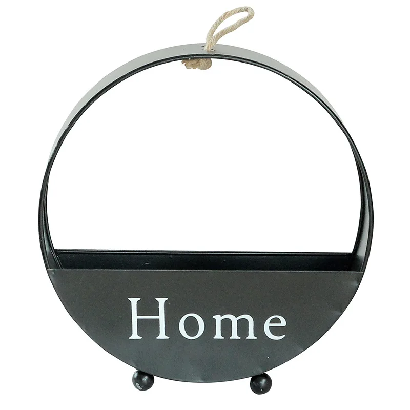 

Creative iron flower basket simulation plant flower arrangement hanging living room wall decoration wall hanging basket