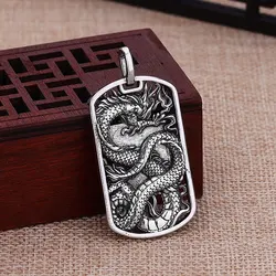 Ethnic Style Retro Chain Necklace Women Jewelry Personality Craved Dragon Brand Pendant Male Necklace Fashion Gift