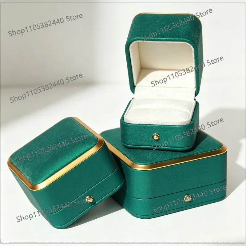 Rounded corner Phnom Penh PU leather jewelry gift box ring pendant box necklace bracelet gift box